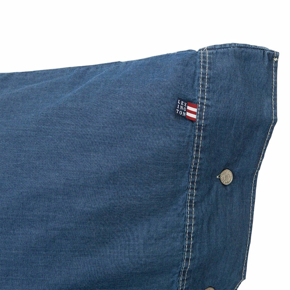 Lexington Organic Washed Denim Cotton Örngott 4 Lexington Organic Washed Denim Cotton Örngott - Bild 2