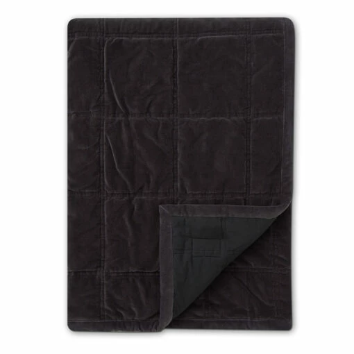 Lexington Quilted Cotton Velvet Överkast HO22 -möbel affär lexington quilted cotton velvet overkast ho22 gray