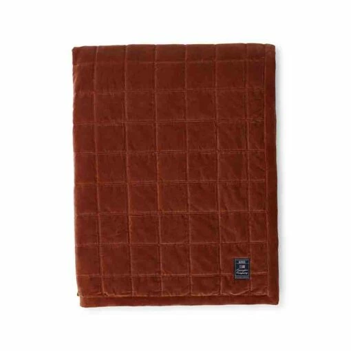 Lexington Quilted Cotton Velvet Överkast -möbel affär lexington quilted cotton velvet overkast rustic brown