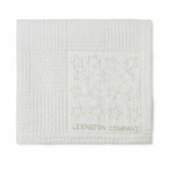 Lexington Quilted Embroidered Cotton Twill Överkast