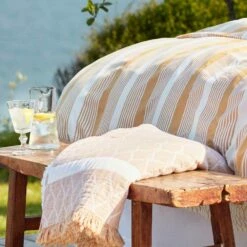 Lexington Striped Rope Structured Cotton Överkast -möbel affär lexington striped rope structured cotton overkast 3