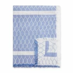 Lexington Striped Rope Structured Cotton Överkast