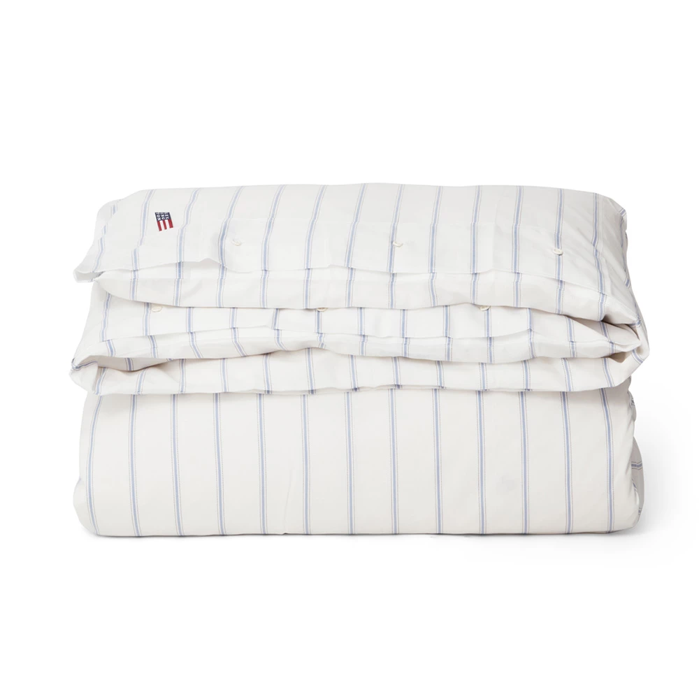 Lexington White/Blue Striped Lyocell/Cotton Påslakan 2 Lexington White/Blue Striped Lyocell/Cotton Påslakan